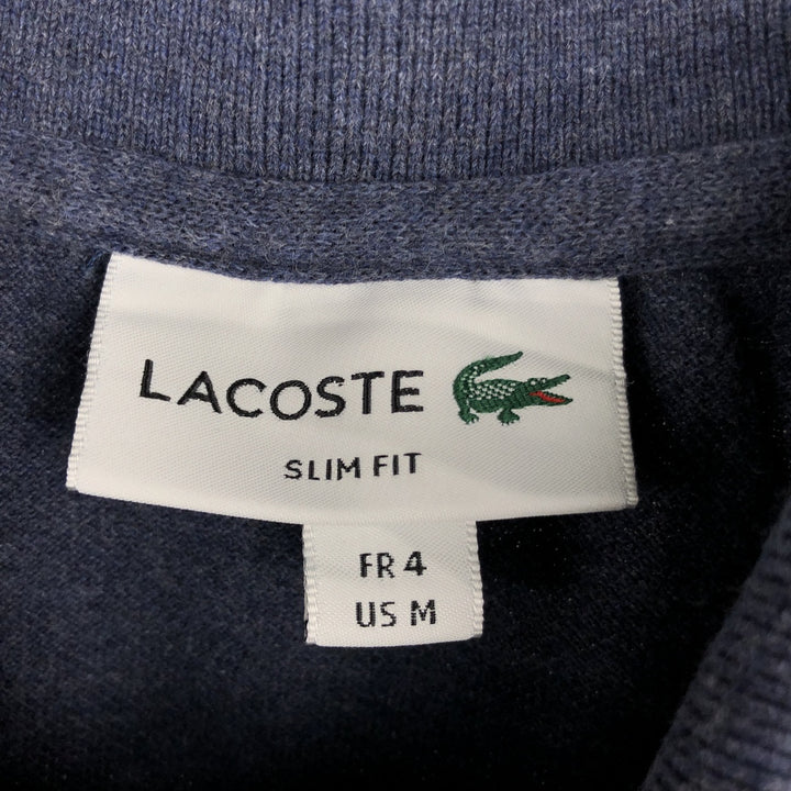 Lacoste LACOSTE SLIM FIT short sleeve polo shirt, men's size M cotton navy blue type Vintage Second Hand