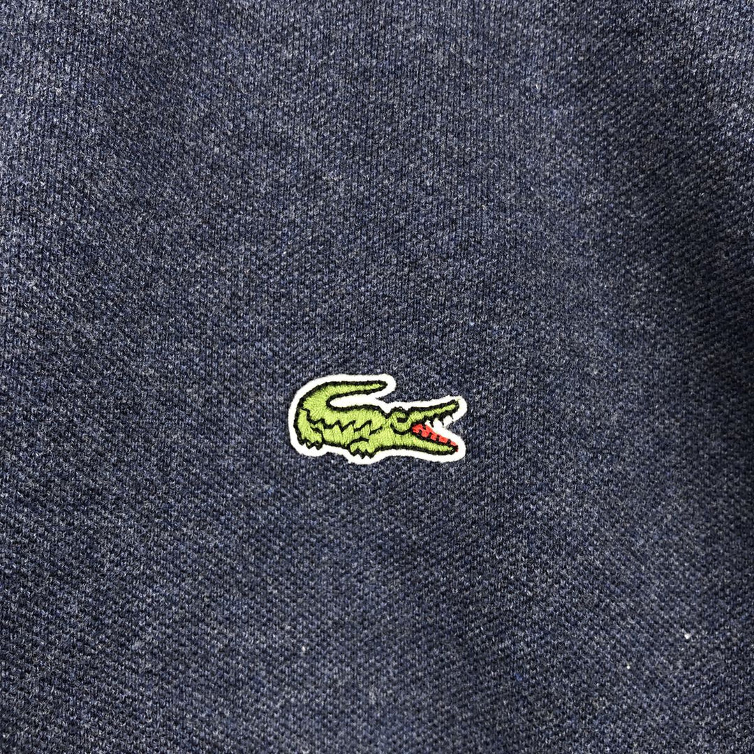 Lacoste LACOSTE SLIM FIT short sleeve polo shirt, men's size M cotton navy blue type Vintage Second Hand
