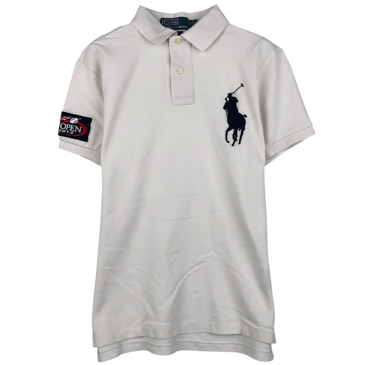 Ralph Lauren POLO by Ralph Lauren SLIM FIT Big Pony Short-Sleeve Polo Shirt (Men's Size S equivalent) cotton white type Vintage Second Hand