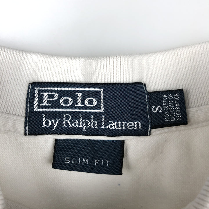 Ralph Lauren POLO by Ralph Lauren SLIM FIT Big Pony Short-Sleeve Polo Shirt (Men's Size S equivalent) cotton white type Vintage Second Hand