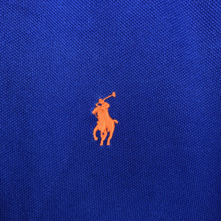 Ralph Lauren POLO RALPH LAUREN CLASSIC FIT short sleeve polo shirt for men size L cotton blue type Vintage Second Hand