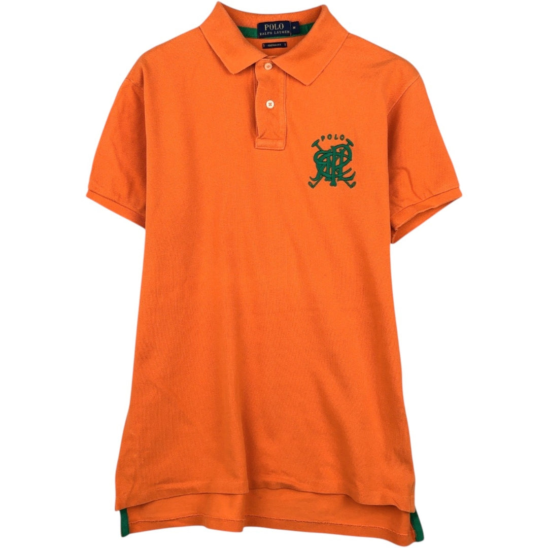 Ralph Lauren POLO RALPH LAUREN CUSTOM FIT short sleeve polo shirt men's M equivalent cotton orange type Vintage Second Hand