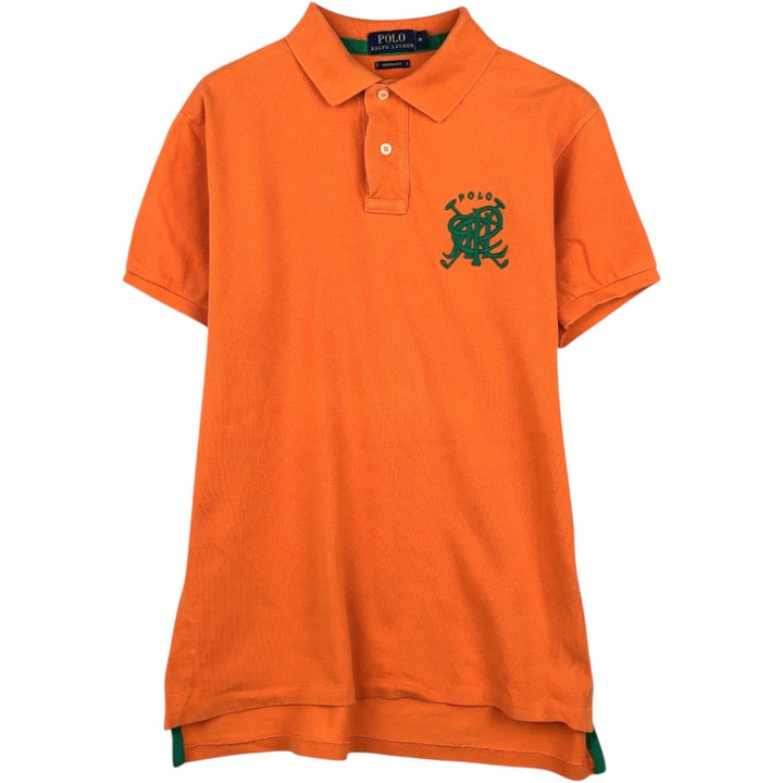 Ralph Lauren POLO RALPH LAUREN CUSTOM FIT short sleeve polo shirt men's M equivalent cotton orange type Vintage Second Hand