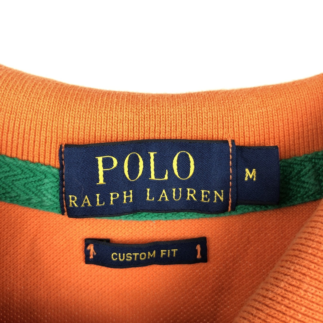 Ralph Lauren POLO RALPH LAUREN CUSTOM FIT short sleeve polo shirt men's M equivalent cotton orange type Vintage Second Hand