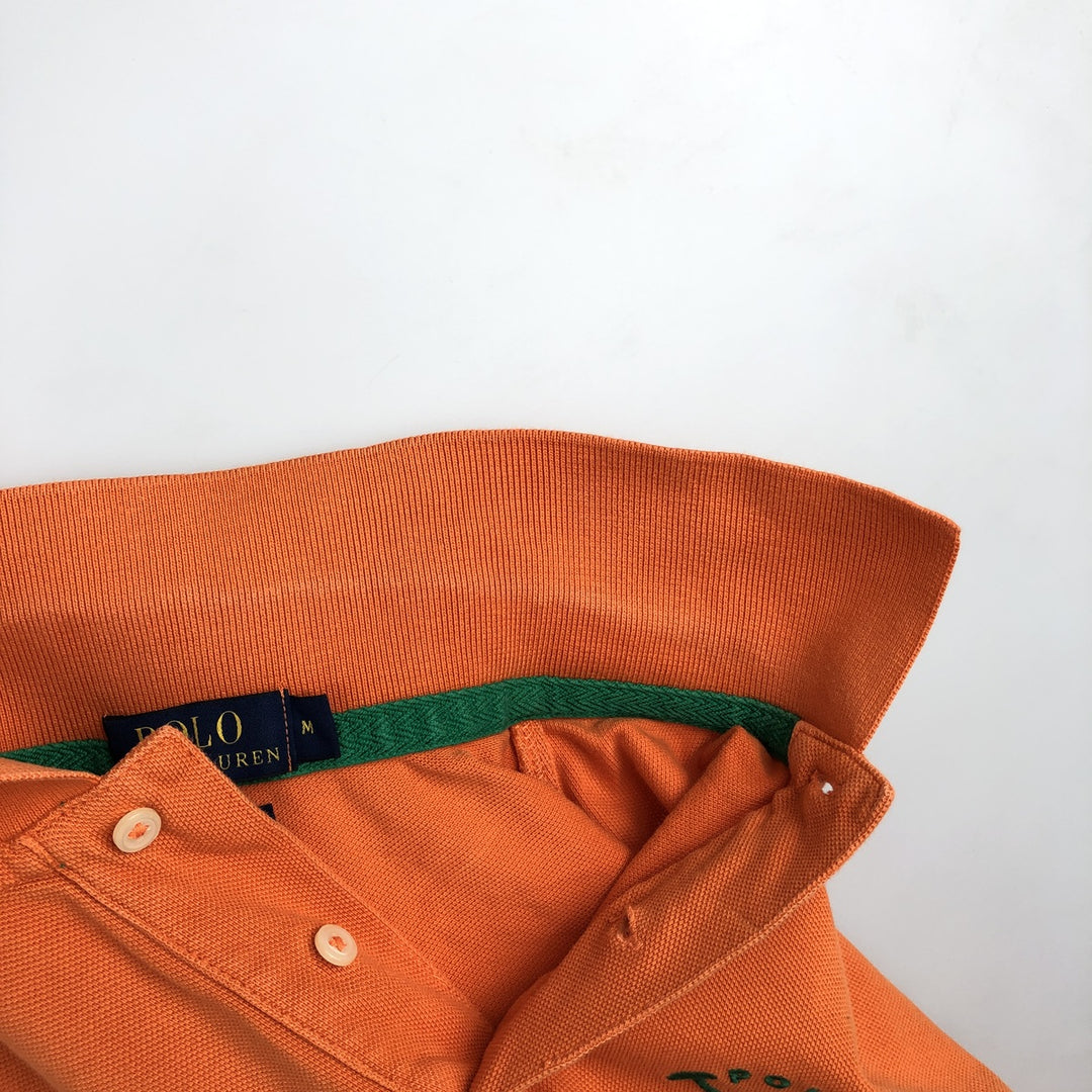 Ralph Lauren POLO RALPH LAUREN CUSTOM FIT short sleeve polo shirt men's M equivalent cotton orange type Vintage Second Hand