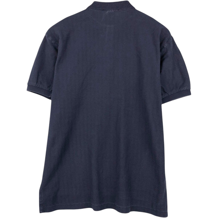 Ralph Lauren POLO by Ralph Lauren herringbone short-sleeved polo shirt, men's size L cotton navy blue type Vintage Second Hand
