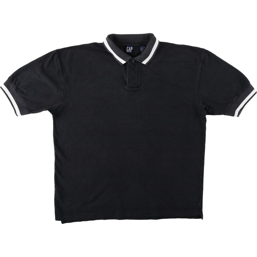 90'S GAP Old Gap Short-Sleeve Polo Shirt, Men's Size M (Equivalent), Vintage cotton black type Vintage Second Hand