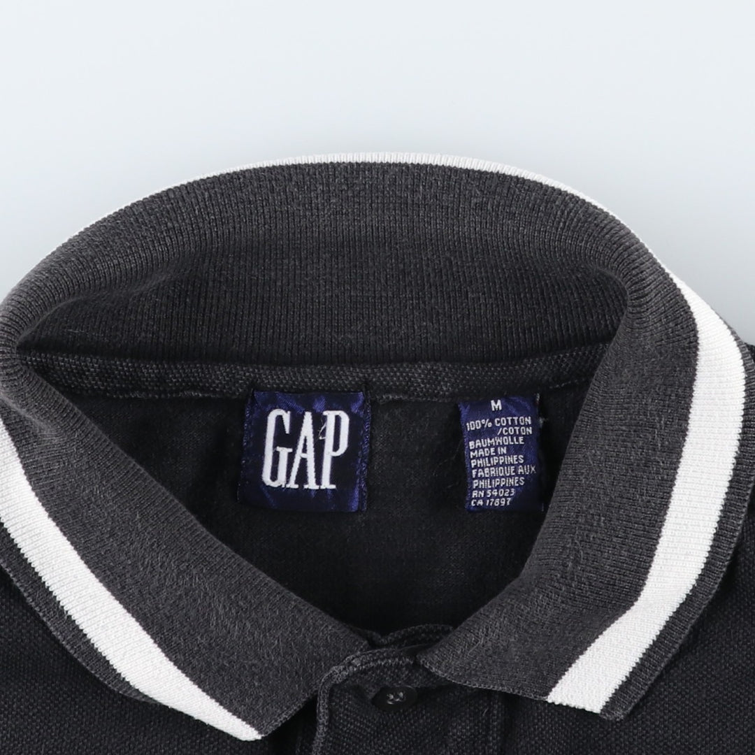 90'S GAP Old Gap Short-Sleeve Polo Shirt, Men's Size M (Equivalent), Vintage cotton black type Vintage Second Hand