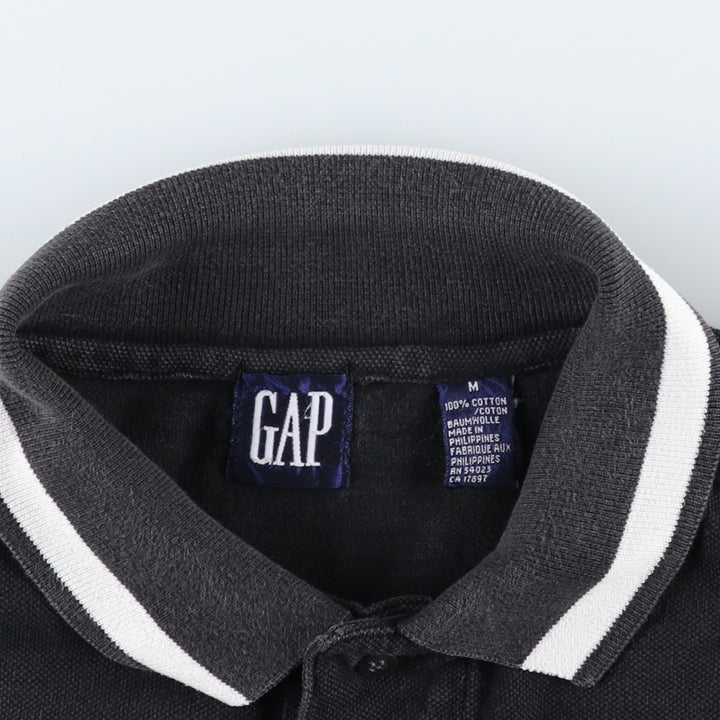 90'S GAP Old Gap Short-Sleeve Polo Shirt, Men's Size M (Equivalent), Vintage cotton black type Vintage Second Hand