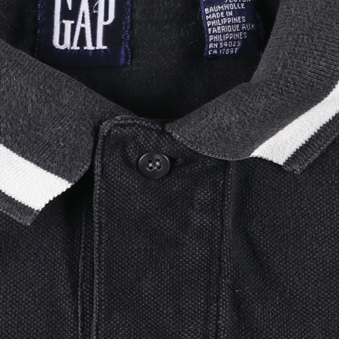 90'S GAP Old Gap Short-Sleeve Polo Shirt, Men's Size M (Equivalent), Vintage cotton black type Vintage Second Hand