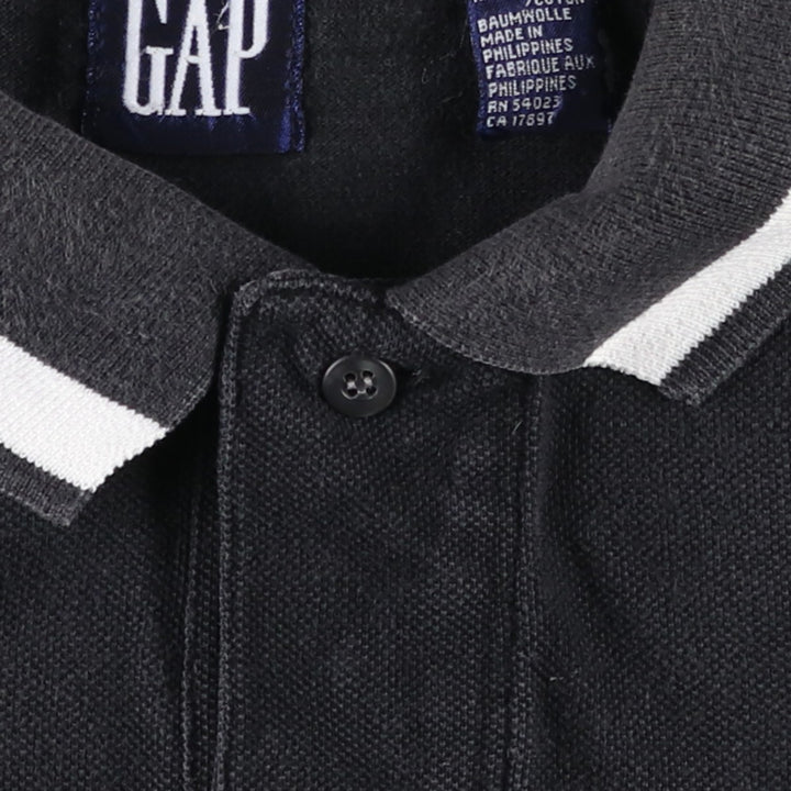 90'S GAP Old Gap Short-Sleeve Polo Shirt, Men's Size M (Equivalent), Vintage cotton black type Vintage Second Hand