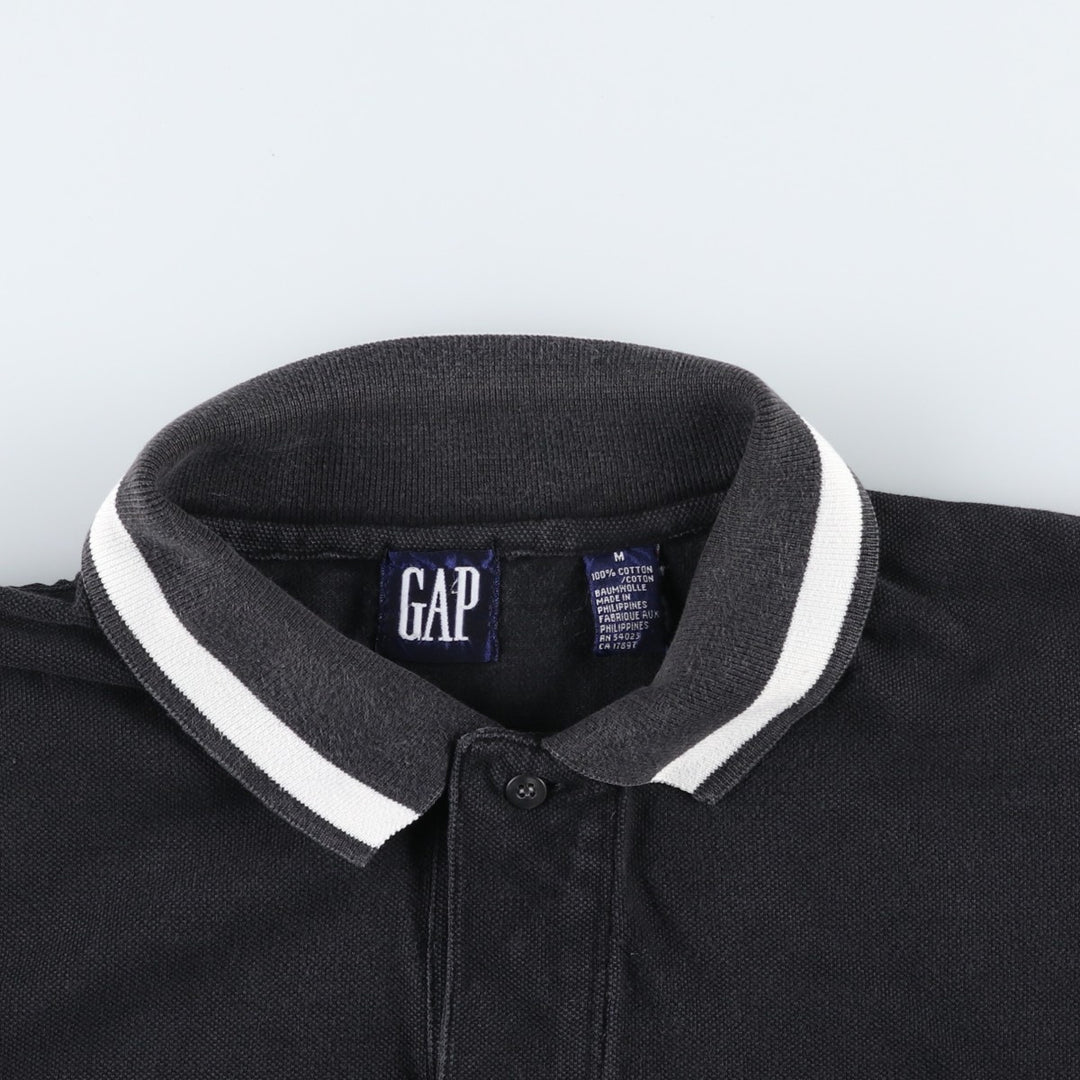 90'S GAP Old Gap Short-Sleeve Polo Shirt, Men's Size M (Equivalent), Vintage cotton black type Vintage Second Hand