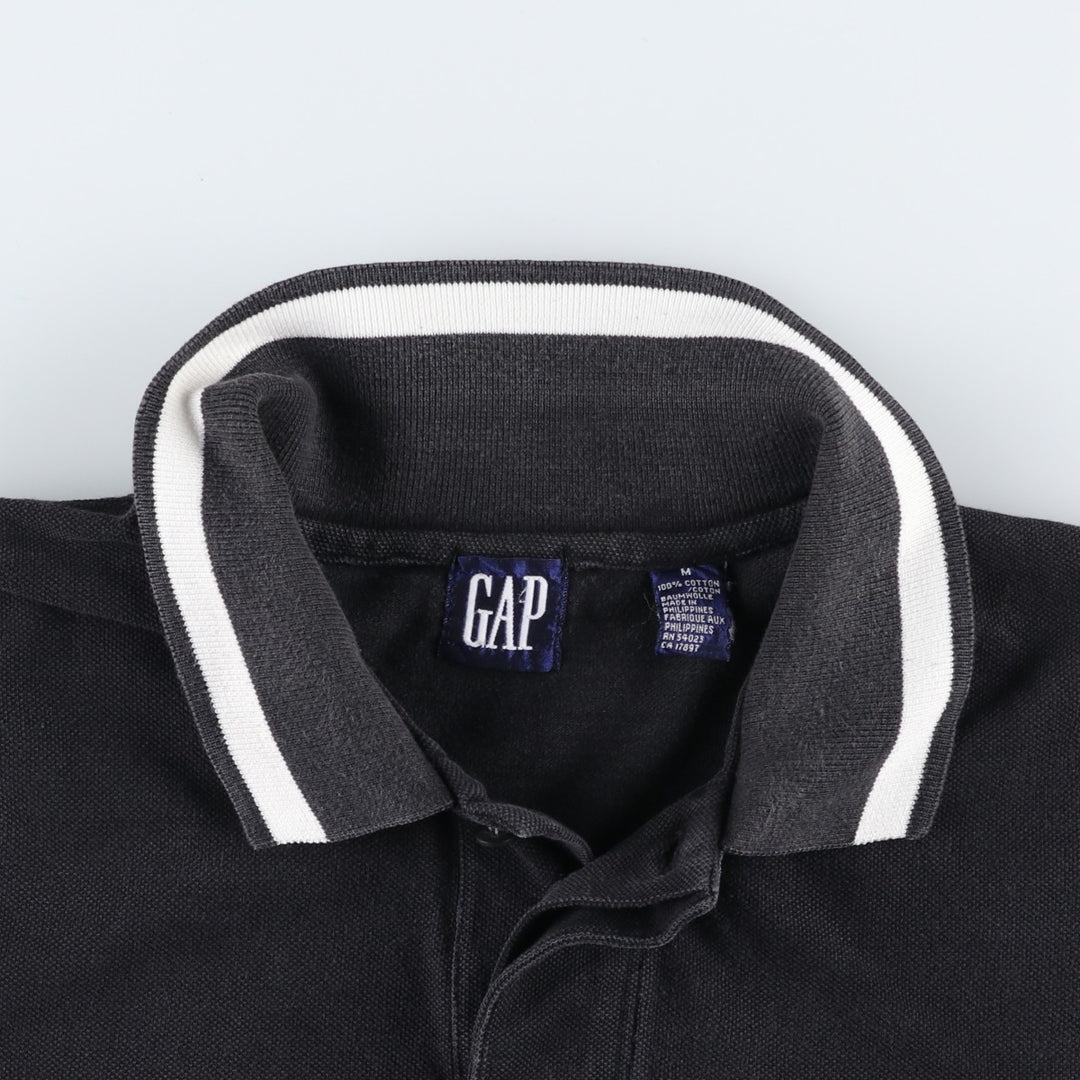 90'S GAP Old Gap Short-Sleeve Polo Shirt, Men's Size M (Equivalent), Vintage cotton black type Vintage Second Hand
