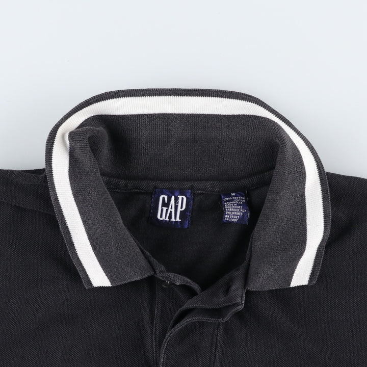 90'S GAP Old Gap Short-Sleeve Polo Shirt, Men's Size M (Equivalent), Vintage cotton black type Vintage Second Hand