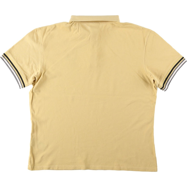 Barbour Tailored Fit Short-Sleeve Polo Shirt, Men's Size XL (approx.) cotton yellow type Vintage Second Hand