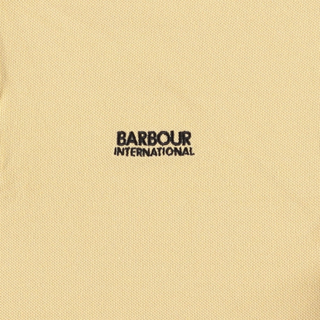 Barbour Tailored Fit Short-Sleeve Polo Shirt, Men's Size XL (approx.) cotton yellow type Vintage Second Hand