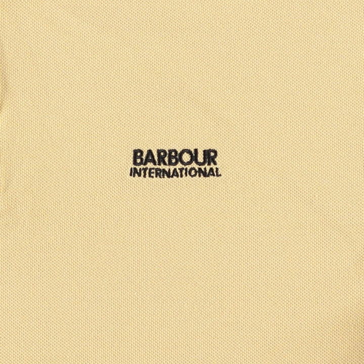 Barbour Tailored Fit Short-Sleeve Polo Shirt, Men's Size XL (approx.) cotton yellow type Vintage Second Hand