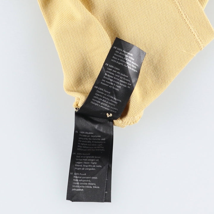 Barbour Tailored Fit Short-Sleeve Polo Shirt, Men's Size XL (approx.) cotton yellow type Vintage Second Hand