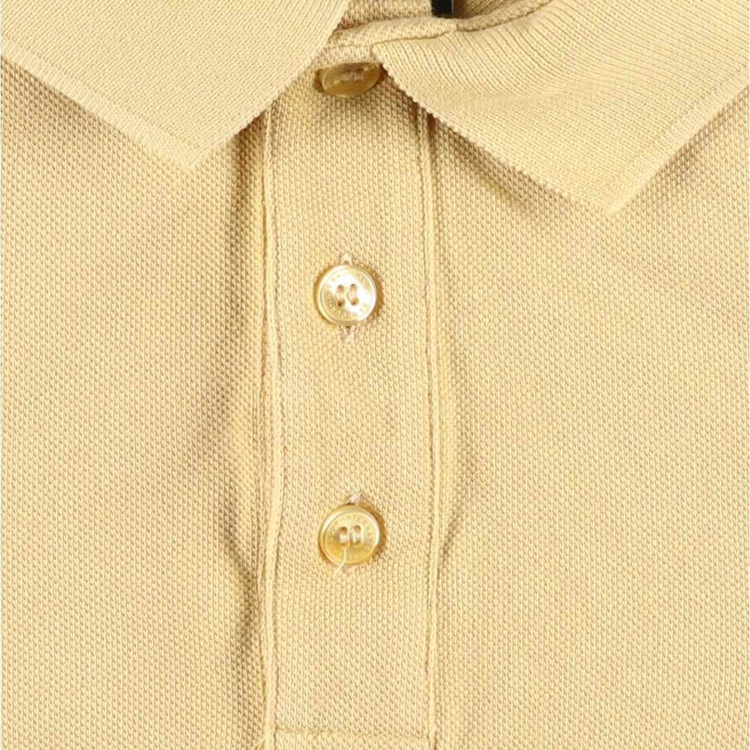Barbour Tailored Fit Short-Sleeve Polo Shirt, Men's Size XL (approx.) cotton yellow type Vintage Second Hand