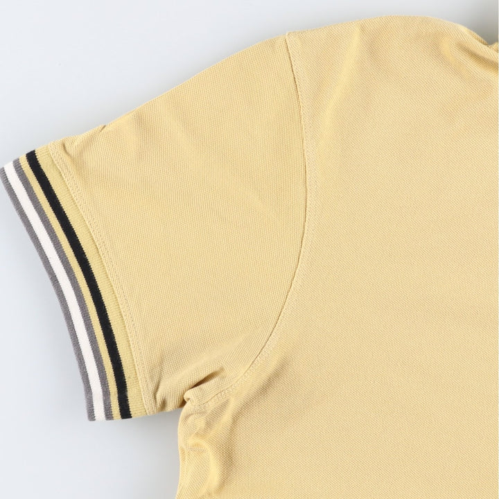 Barbour Tailored Fit Short-Sleeve Polo Shirt, Men's Size XL (approx.) cotton yellow type Vintage Second Hand