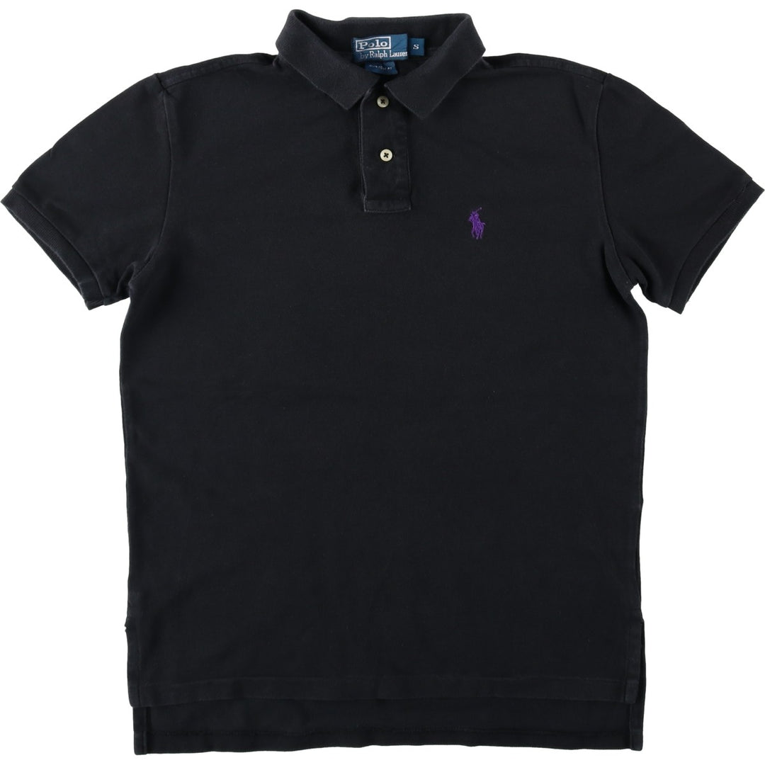 Ralph Lauren POLO by Ralph Lauren CUSTOM FIT short sleeve polo shirt, men's size S cotton black type Vintage Second Hand