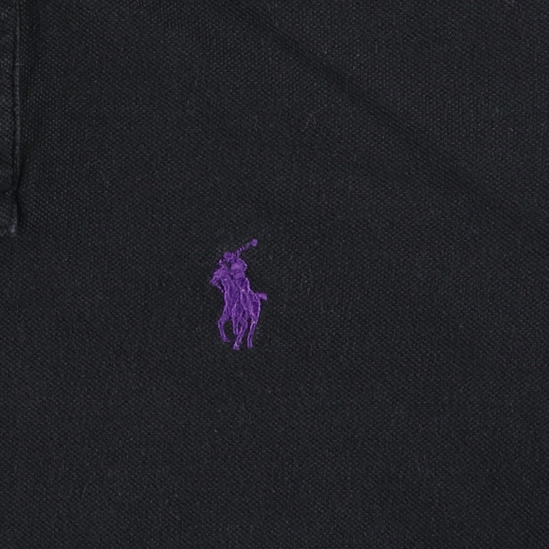 Ralph Lauren POLO by Ralph Lauren CUSTOM FIT short sleeve polo shirt, men's size S cotton black type Vintage Second Hand