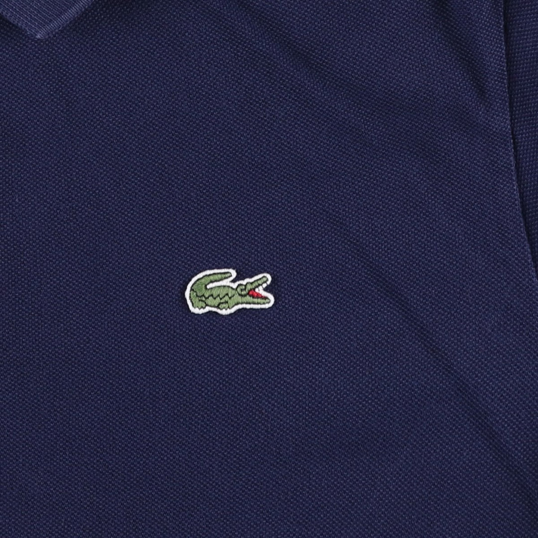Lacoste LACOSTE SLIM FIT short sleeve polo shirt 5 men's L equivalent cotton navy blue type Vintage Second Hand