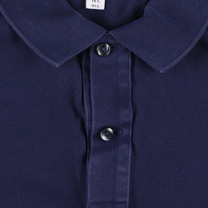 Lacoste LACOSTE SLIM FIT short sleeve polo shirt 5 men's L equivalent cotton navy blue type Vintage Second Hand