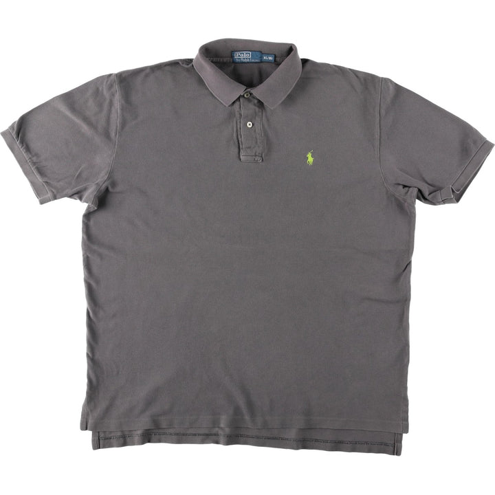 Ralph Lauren POLO by Ralph Lauren short sleeve polo shirt, men's XL size cotton gray type Vintage Second Hand