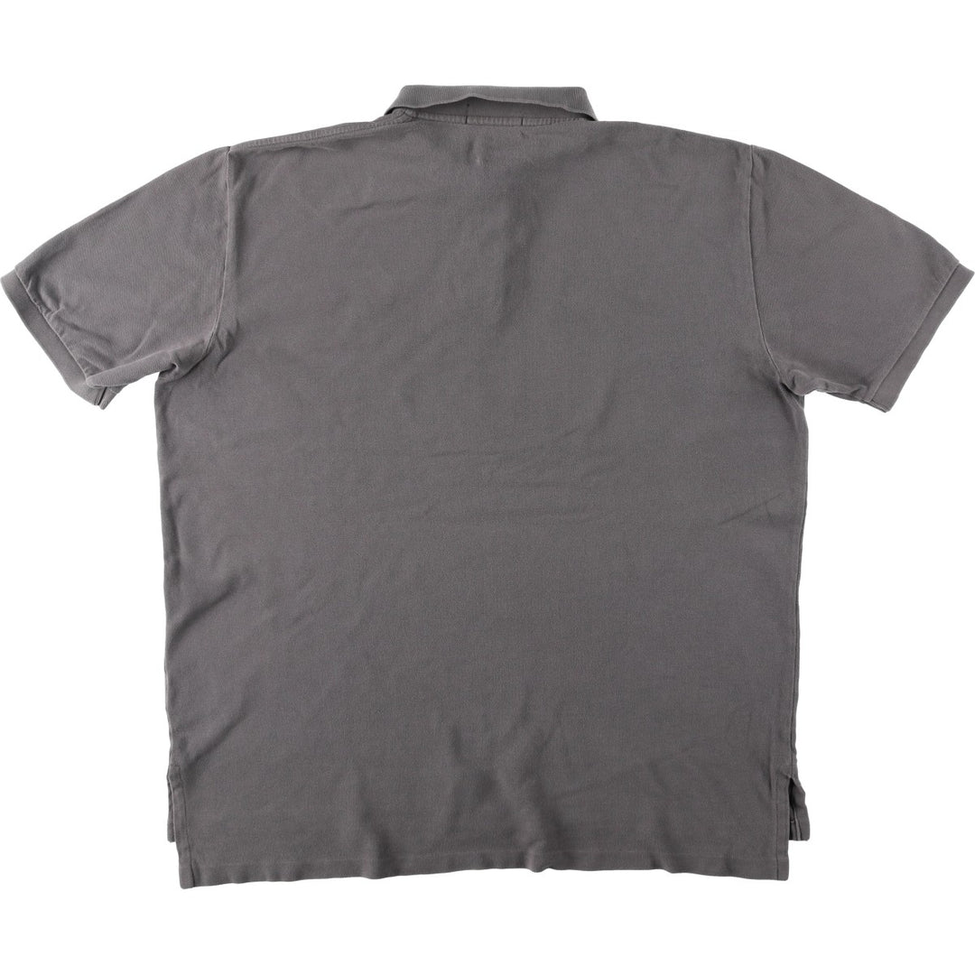 Ralph Lauren POLO by Ralph Lauren short sleeve polo shirt, men's XL size cotton gray type Vintage Second Hand
