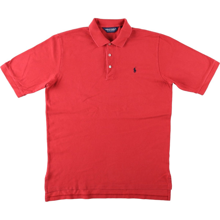 Ralph Lauren POLO GOLF Polo Golf short sleeve polo shirt for men size L cotton red type Vintage Second Hand