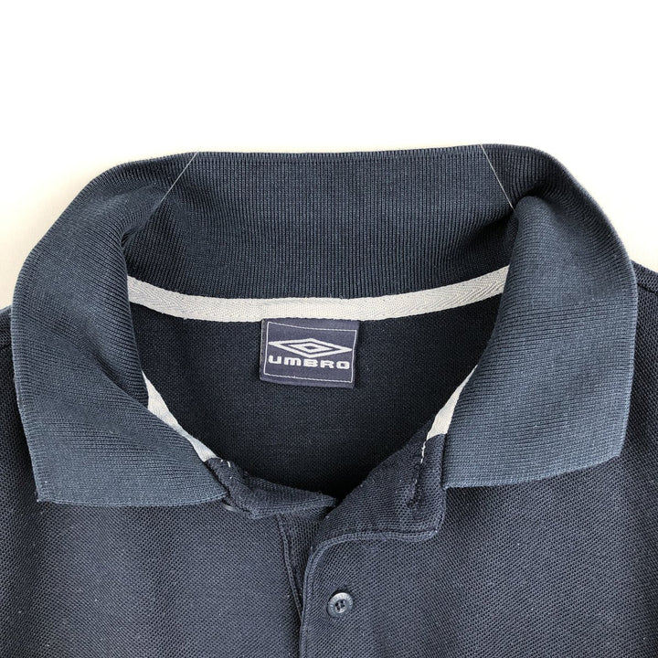 Umbro short sleeve polo shirt, size S for men unclear navy blue type Vintage Second Hand