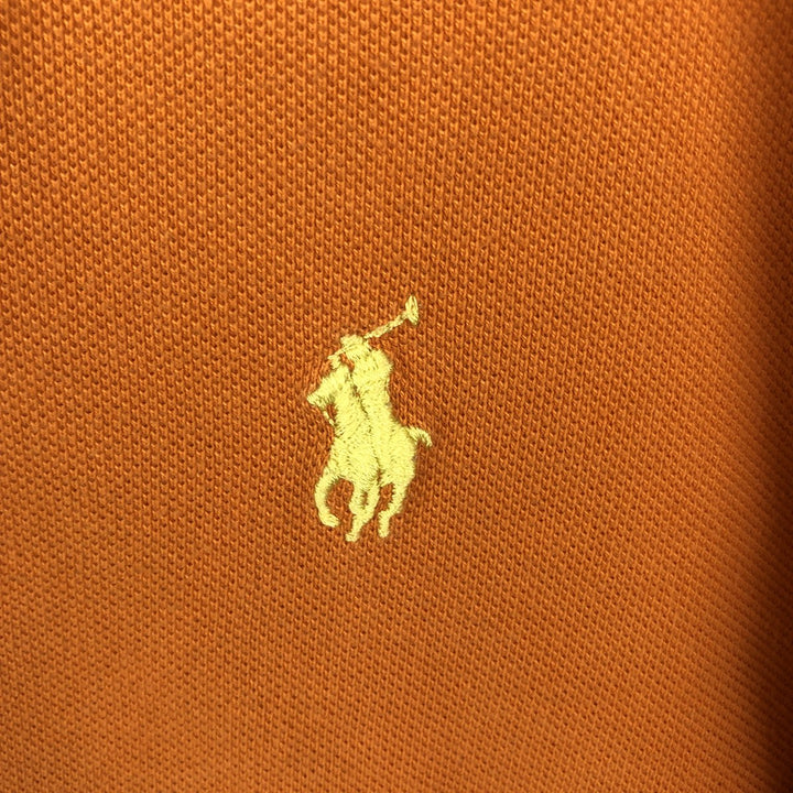 Ralph Lauren POLO by Ralph Lauren CUSTOM FIT short sleeve polo shirt, men's XL size cotton orange type Vintage Second Hand