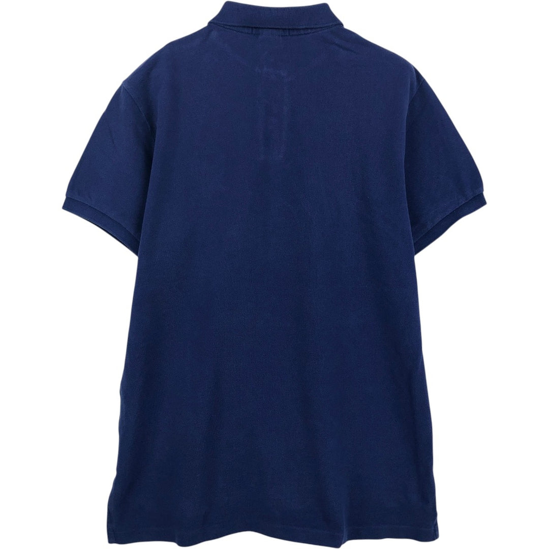 Ralph Lauren POLO by Ralph Lauren CUSTOM FIT short sleeve polo shirt, men's size L cotton Navy blue Vintage Second Hand