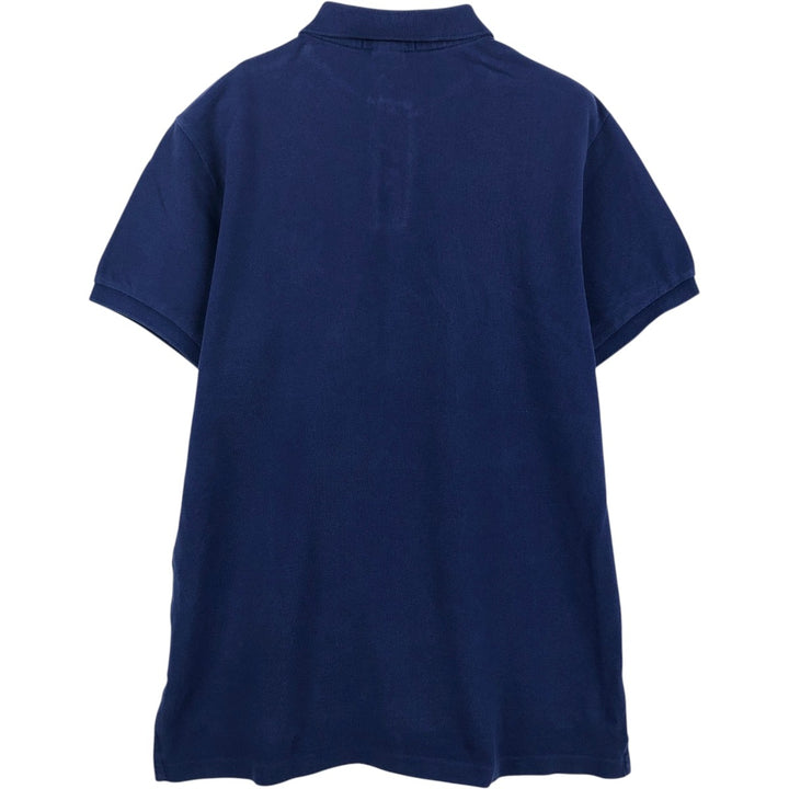 Ralph Lauren POLO by Ralph Lauren CUSTOM FIT short sleeve polo shirt, men's size L cotton Navy blue Vintage Second Hand