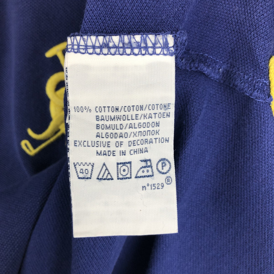Ralph Lauren POLO by Ralph Lauren CUSTOM FIT short sleeve polo shirt, men's size L cotton Navy blue Vintage Second Hand