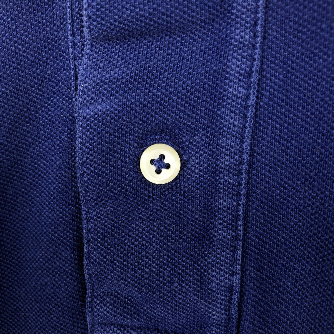 Ralph Lauren POLO by Ralph Lauren CUSTOM FIT short sleeve polo shirt, men's size L cotton Navy blue Vintage Second Hand