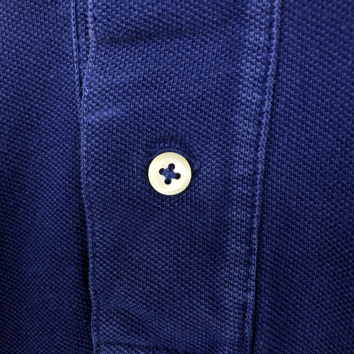 Ralph Lauren POLO by Ralph Lauren CUSTOM FIT short sleeve polo shirt, men's size L cotton Navy blue Vintage Second Hand