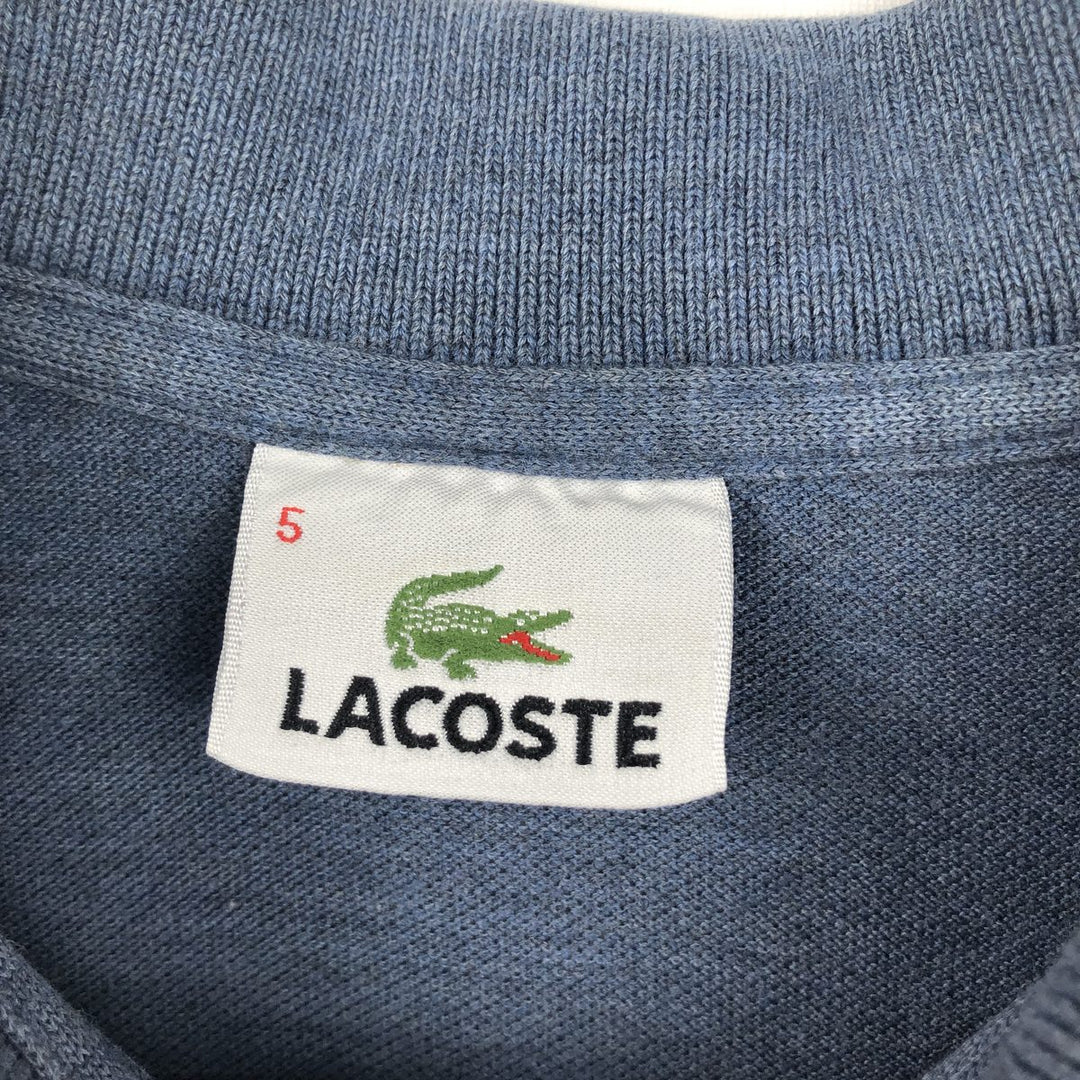 Lacoste LACOSTE Short Sleeve Polo Shirt Size 5 Men's L cotton blue type Vintage Second Hand