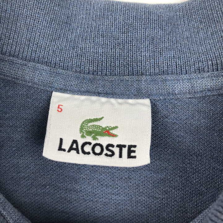 Lacoste LACOSTE Short Sleeve Polo Shirt Size 5 Men's L cotton blue type Vintage Second Hand