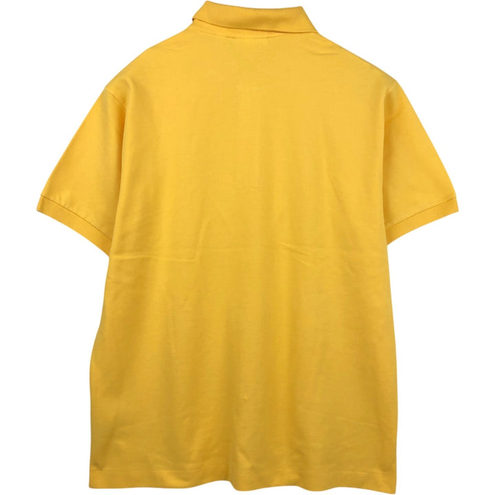 Lacoste Classic Fit short sleeve polo shirt size 6, men's XL cotton lemon yellow Vintage Second Hand