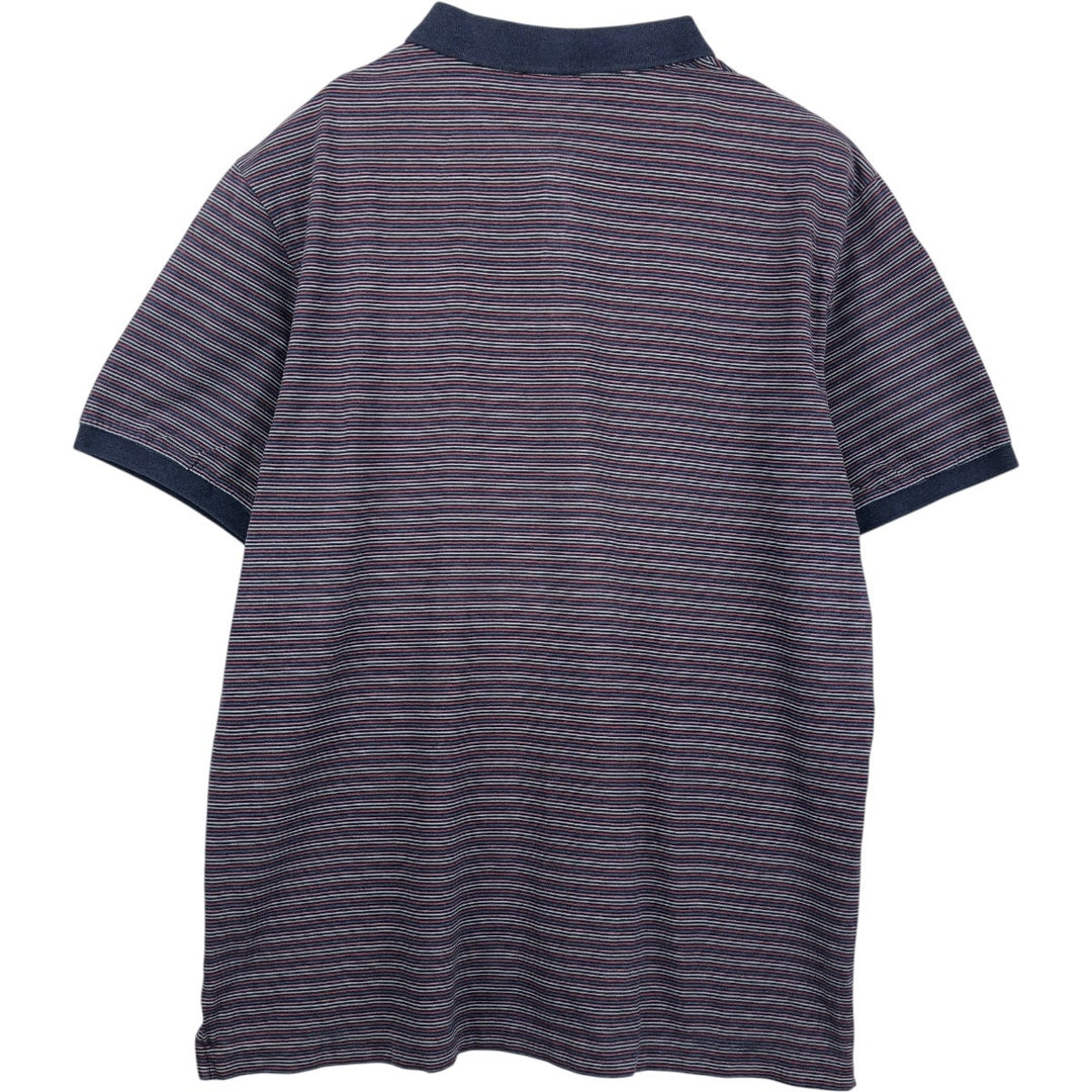 Patagonia Organic Cotton Short-Sleeve Striped Polo Shirt (Men's Size XL) unclear navy blue type Vintage Second Hand