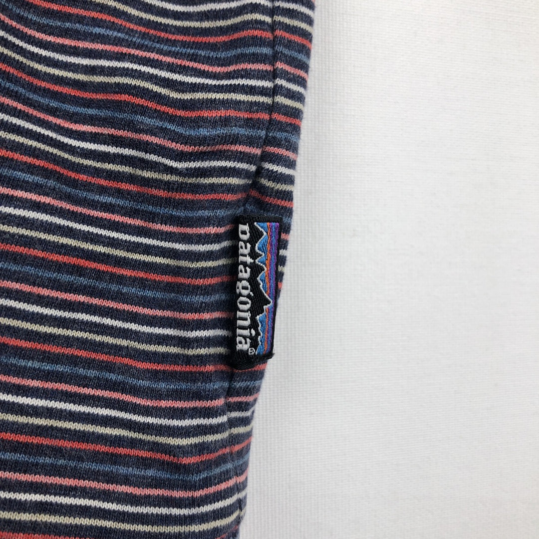 Patagonia Organic Cotton Short-Sleeve Striped Polo Shirt (Men's Size XL) unclear navy blue type Vintage Second Hand