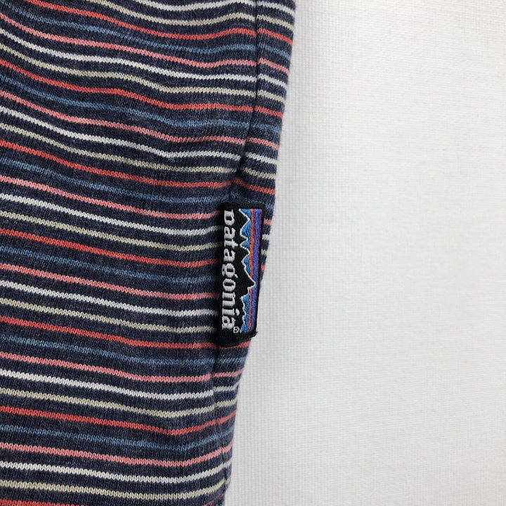 Patagonia Organic Cotton Short-Sleeve Striped Polo Shirt (Men's Size XL) unclear navy blue type Vintage Second Hand