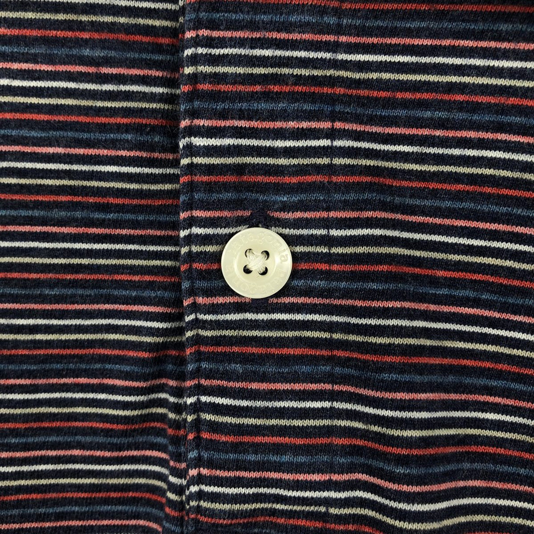 Patagonia Organic Cotton Short-Sleeve Striped Polo Shirt (Men's Size XL) unclear navy blue type Vintage Second Hand