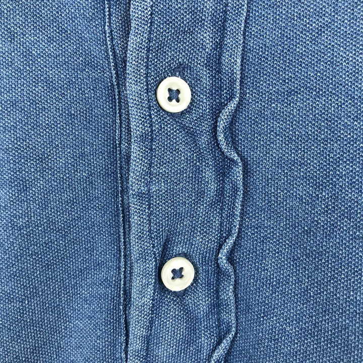Ralph Lauren POLO by Ralph Lauren short sleeve polo shirt, men's XL size cotton blue type Vintage Second Hand