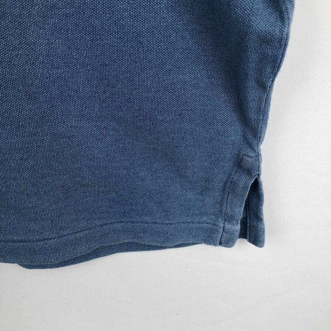 Ralph Lauren POLO by Ralph Lauren short sleeve polo shirt, men's XL size cotton blue type Vintage Second Hand