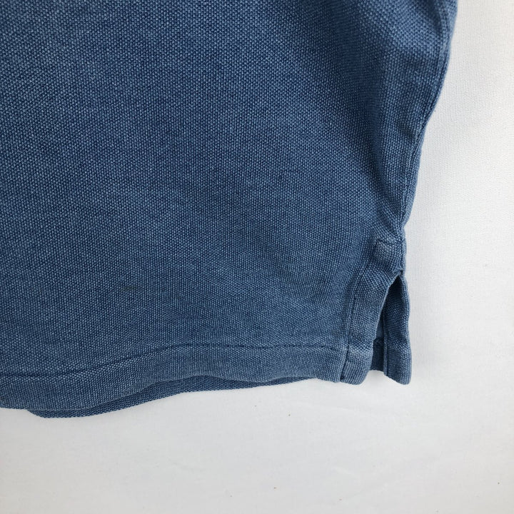 Ralph Lauren POLO by Ralph Lauren short sleeve polo shirt, men's XL size cotton blue type Vintage Second Hand