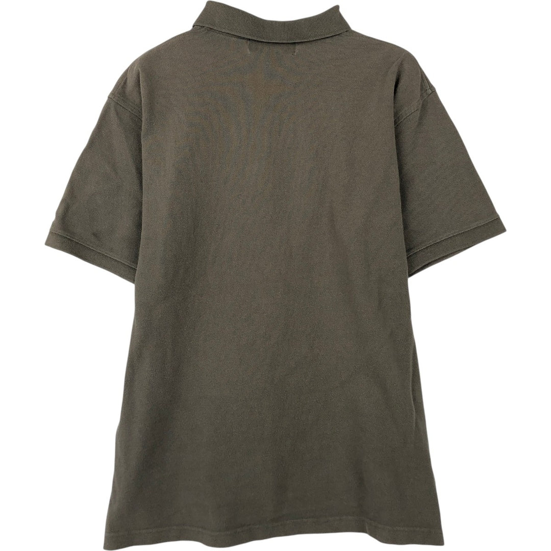 80s-90'S Eddie Bauer Black Tag Short-Sleeve Polo Shirt, Men's Size S (Equivalent), Vintage cotton Khaki type Vintage Second Hand