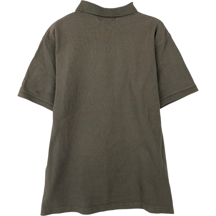 80s-90'S Eddie Bauer Black Tag Short-Sleeve Polo Shirt, Men's Size S (Equivalent), Vintage cotton Khaki type Vintage Second Hand